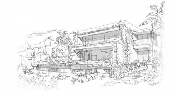 The Strand is currently under development. Here is a drawing of a beach estate Turks and Caicos.