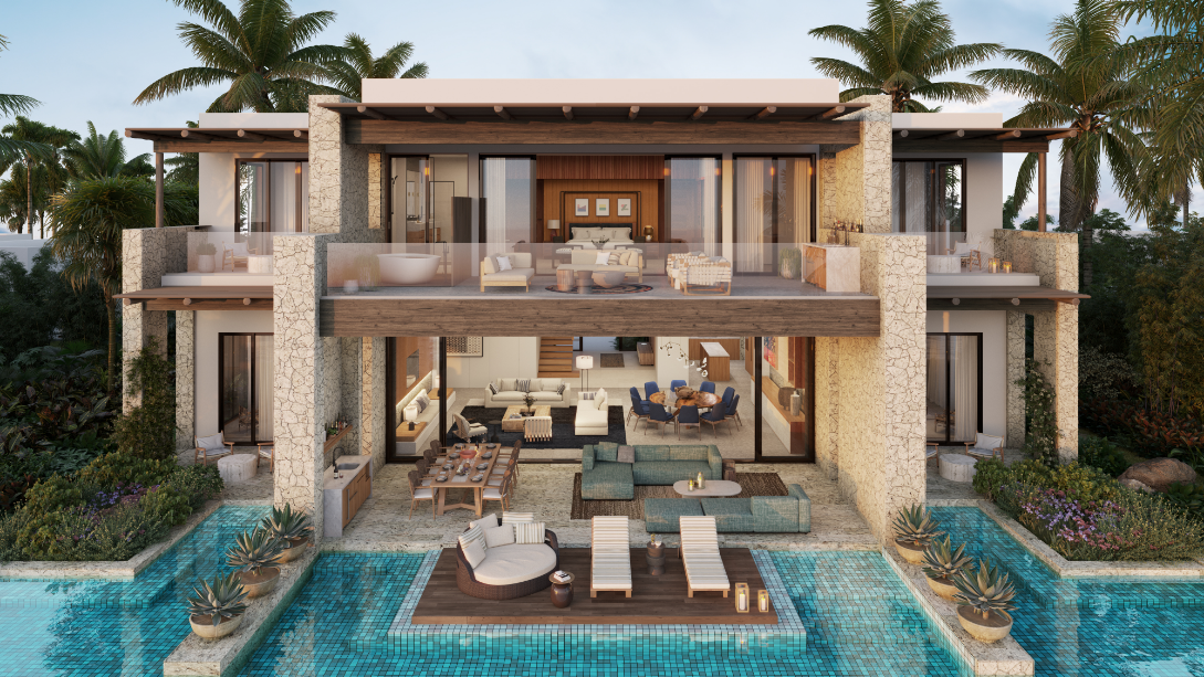 Exterior of Grand Residence at The Strand -Turks and Caicos luxury homes