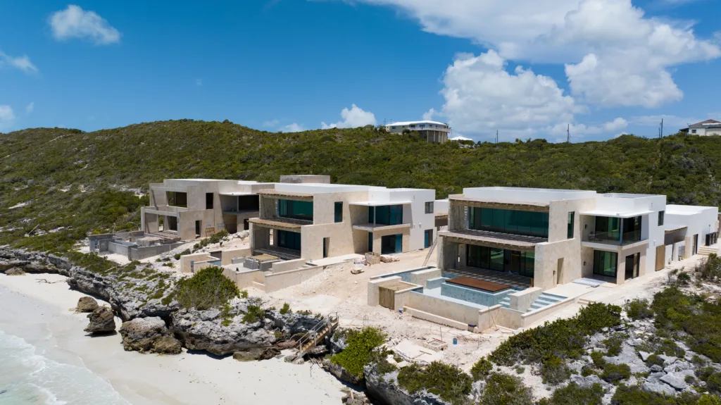 Turks and Caicos luxury Villas under construction at The Strand TCI