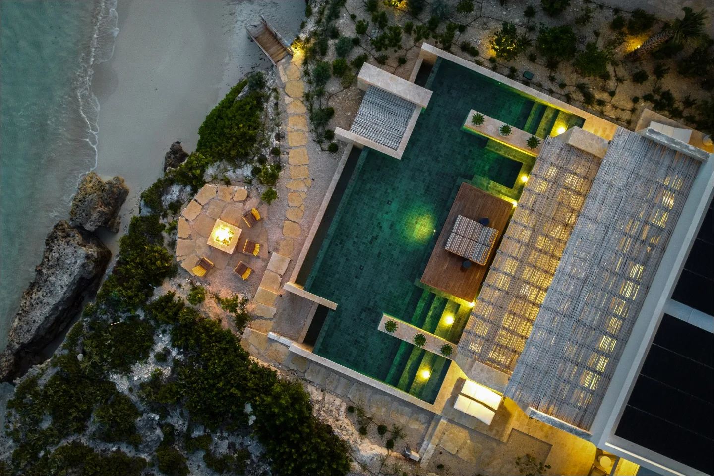 The Strand Overhead view of completed luxury residence in turks and caicos